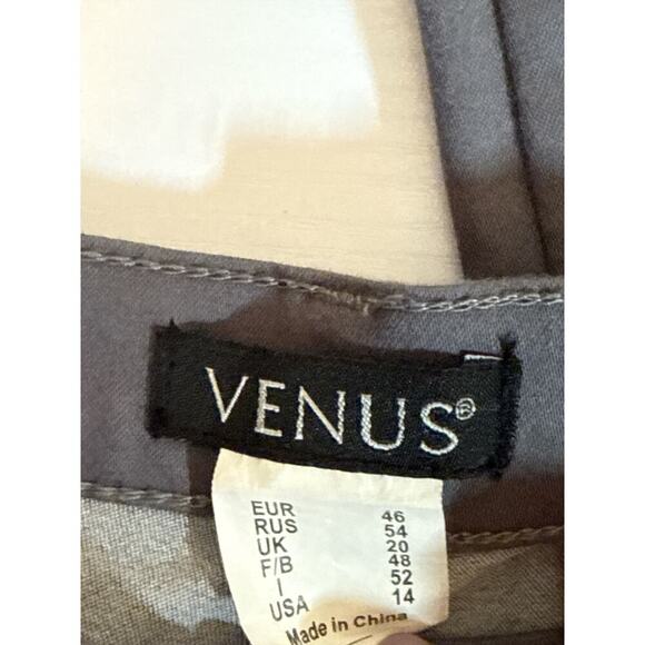 Venus Women Embellished Rhinestone Stretch Straight Pants Size 14 Dark Gray NWT - Picture 7 of 8